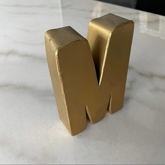 Gold Metal M Homer Decor Piece - Picture 3 of 8